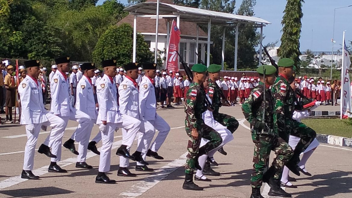 Wakapolres Malaka mengikuti Upacara HUT RI Ke-77 Di Perbatasan RI – RDTL 