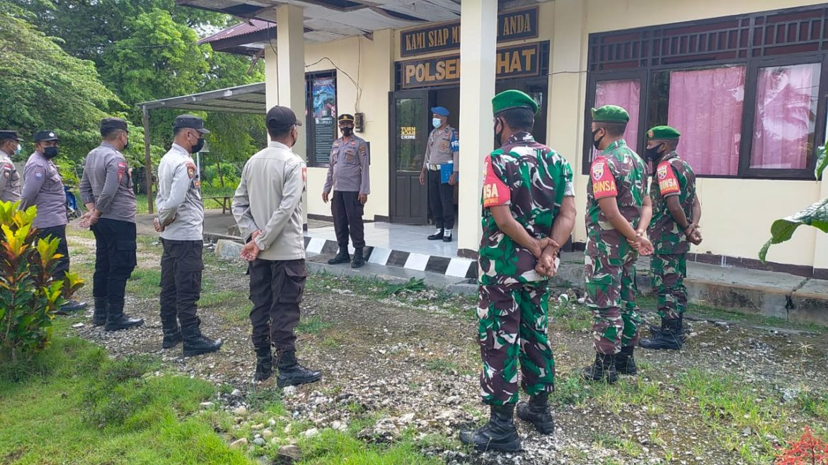 Tindak Lanjut Commander Wish Polsek Rinhat Gelar Apel Bersama TNI Ini Tujuannya