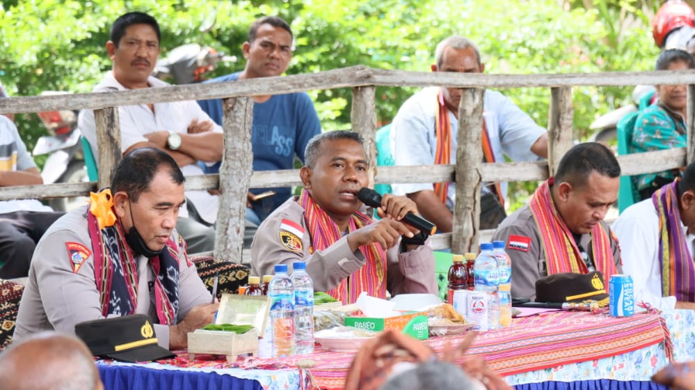 Mewujudkan Kamtibmas Yang Kondusif Kapolres Malaka Tatap Muka Bersama Masyarakat Kec. Malaka Barat 