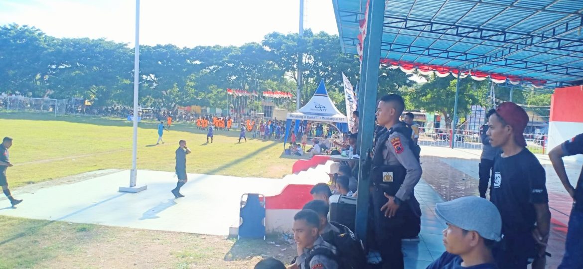 Polres Malaka Terus Beri pengamanan dan Kenyamanan Turnamen Sepak Bola Respek OBM Cup I, 2023