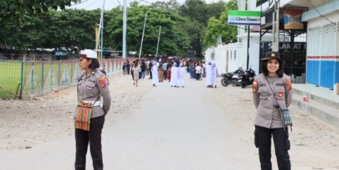 Polres Malaka Amankan Ibadah Jumat Agung Dan Prosesi Jalan Salib di 145 Gereja 