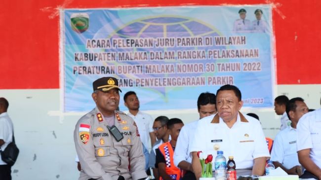 Kapolres Malaka Hadiri Pelepasan Juru Parkir Di Kota Betun 