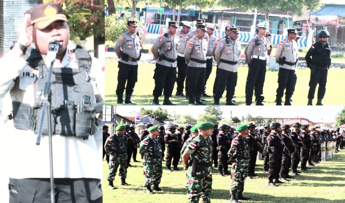 Polres Malaka Terjunkan Ratusan Personel Gabungan Jamin Keamanan Pleno Di Kabupaten Malaka