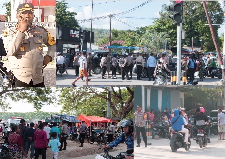 Berjalan Lancar Polres Malaka Kerahkan Personil Gabungan Amankan Kampanye Akbar Tiga Paslon Bupati Wakil Bupati