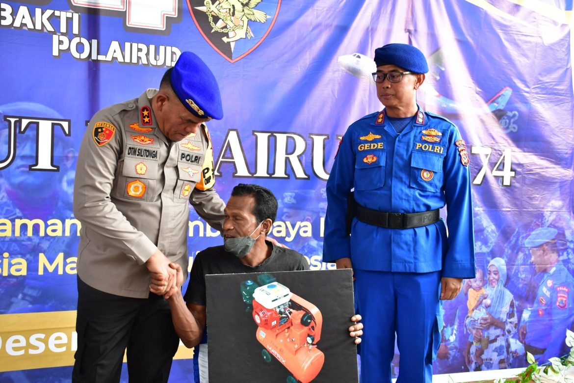 Peresmian Bedah Rumah Warnai Perayaan HUT ke-74 Ditpolairud Polda NTT