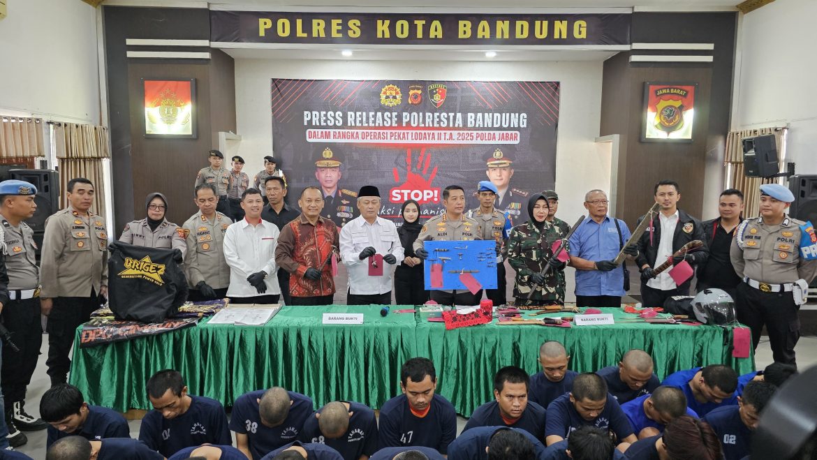 Polresta Bandung Amankan Ratusan Preman dalam Operasi Pekat Lodaya 2025