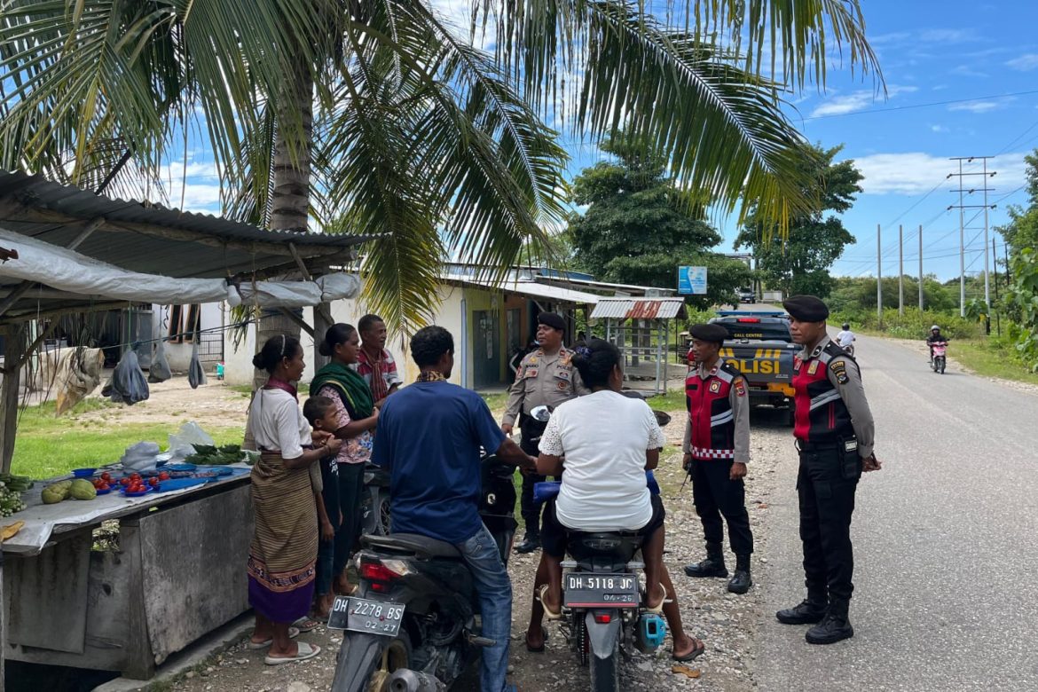 Sat Samapta Polres Malaka Rutin Patroli dan Himbau Warga Cegah Aksi Premanisme