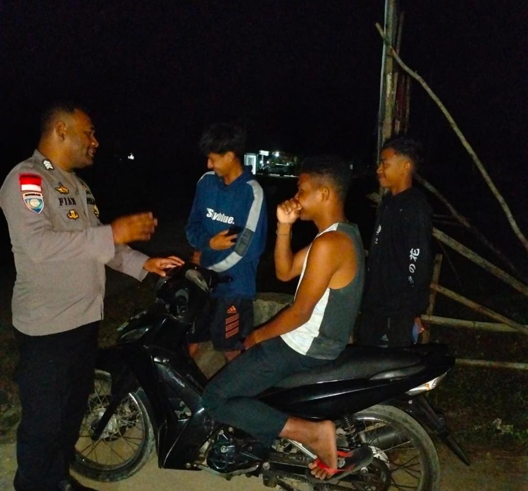 Malam Aman Bersama Polisi, Polsek Malaka Timur Gencarkan Patroli dan Edukasi Warga