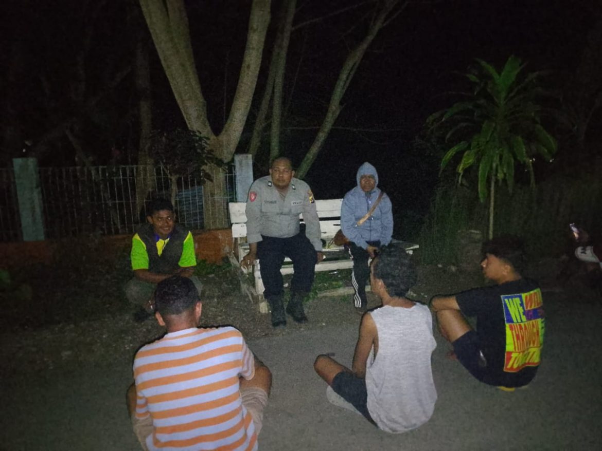 Cegah Judi dan Pembakaran Lahan, Polsek Laenmanen Aktif Turun ke Desa