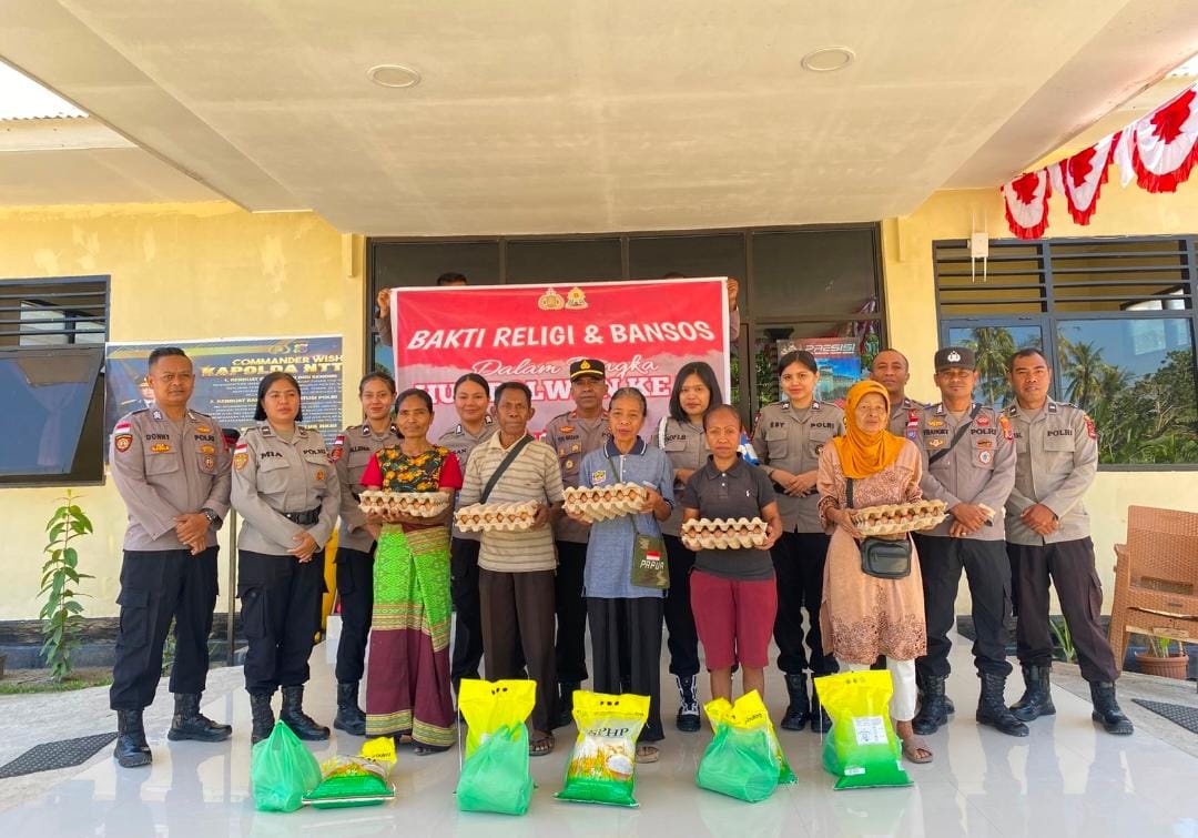 Polwan Polres Malaka Rayakan HUT ke-77 dengan Aksi Sosial, Warga Ucapkan Terima Kasih