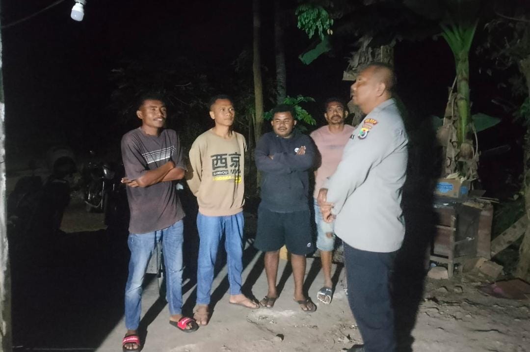 Polsek Laenmanen Gelar Patroli Dialogis, Ajak Warga Jaga Kamtibmas dan Cegah TPPO
