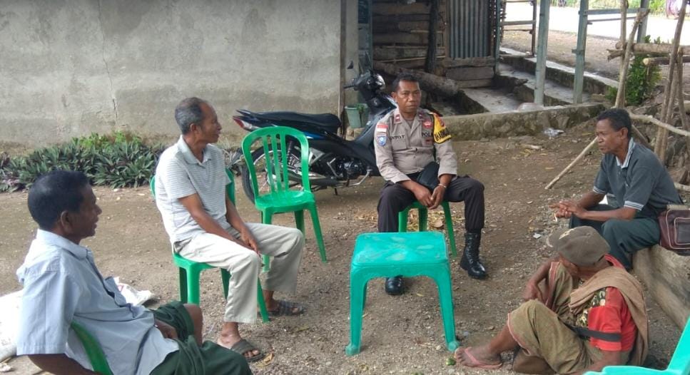 Polsek Laenmanen Gelar Patroli Dialogis, Ajak Warga Jaga Kamtibmas dan Waspadai TPPO