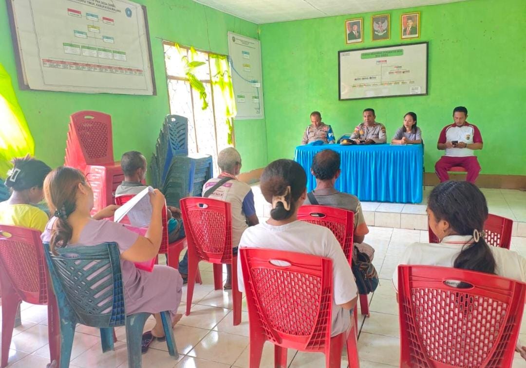 Polsek Malaka Timur Dengar Langsung Aspirasi Warga Desa Dirma Lewat Program Jumat Curhat