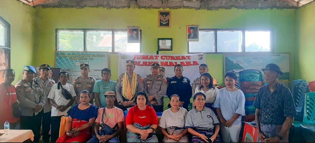 Polres Malaka Dekatkan Diri dengan Warga, Wakapolres Pimpin Jumat Curhat di Desa Haitimuk