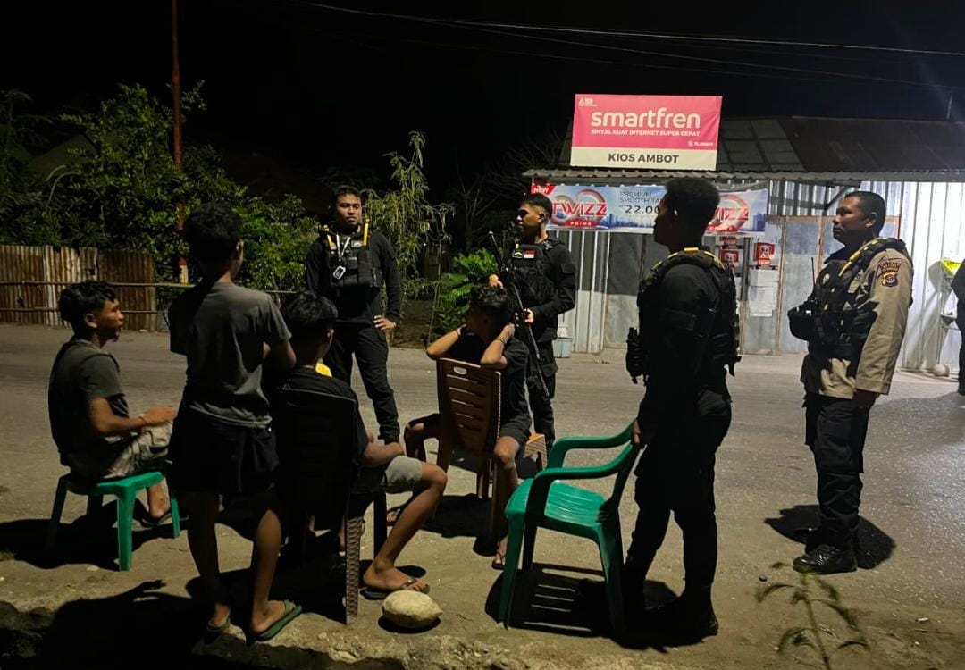 Peduli dan Siaga, Unit Turjawali Polres Malaka Jaga Kamtibmas Sepanjang Malam