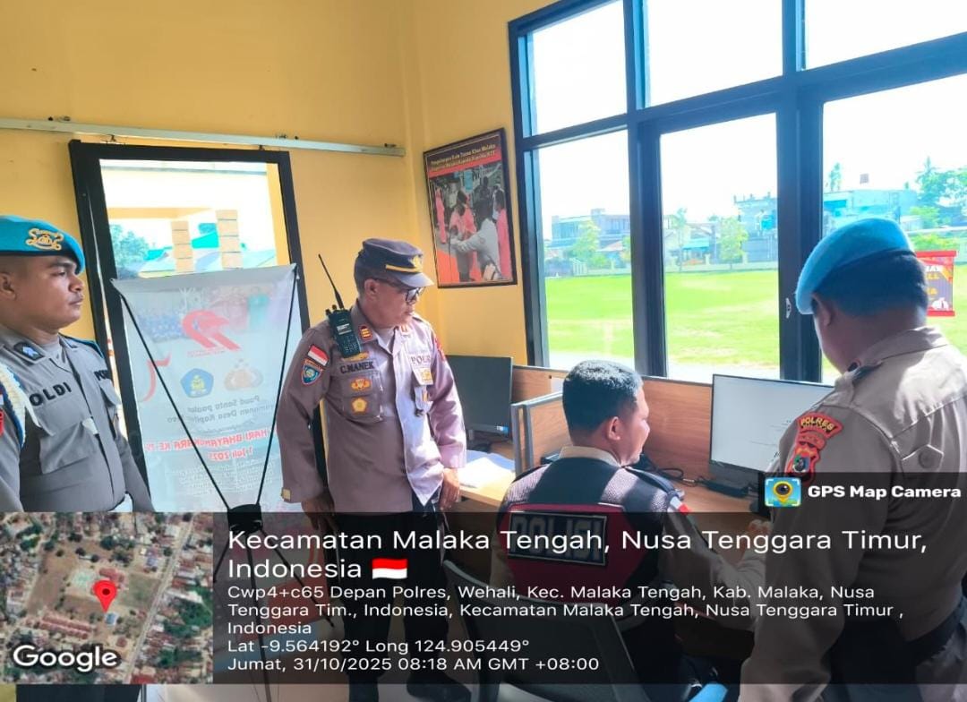 Piket Call Center 110 Polres Malaka Siaga 24 Jam Layani Aduan Masyarakat