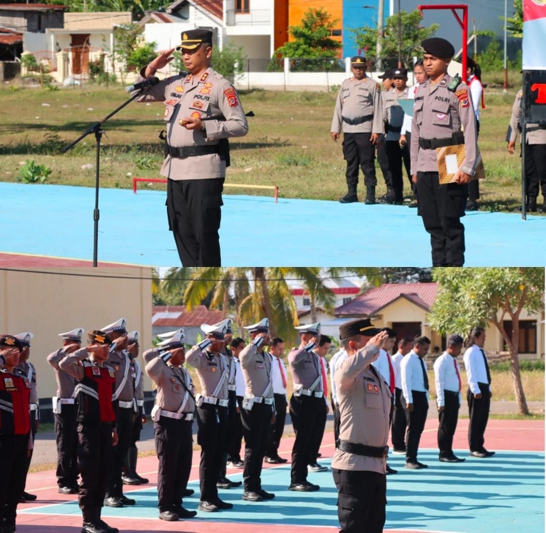Kapolres Malaka Pimpin Upacara Serah Terima Jabatan Kapolsek Rinhat, Wujud Regenerasi dan Penguatan Pelayanan Masyarakat