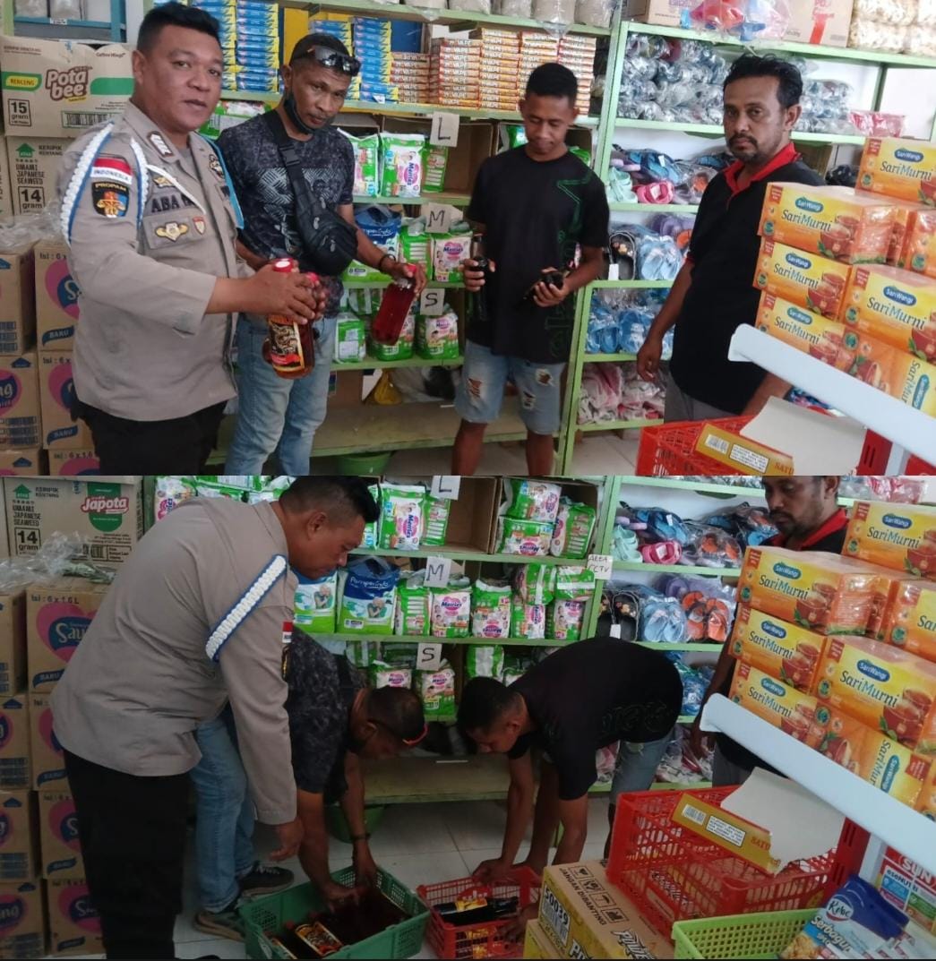 Polsek Kobalima Gelar KRYD, Amankan Minuman Keras Ilegal di Dusun Metamauk