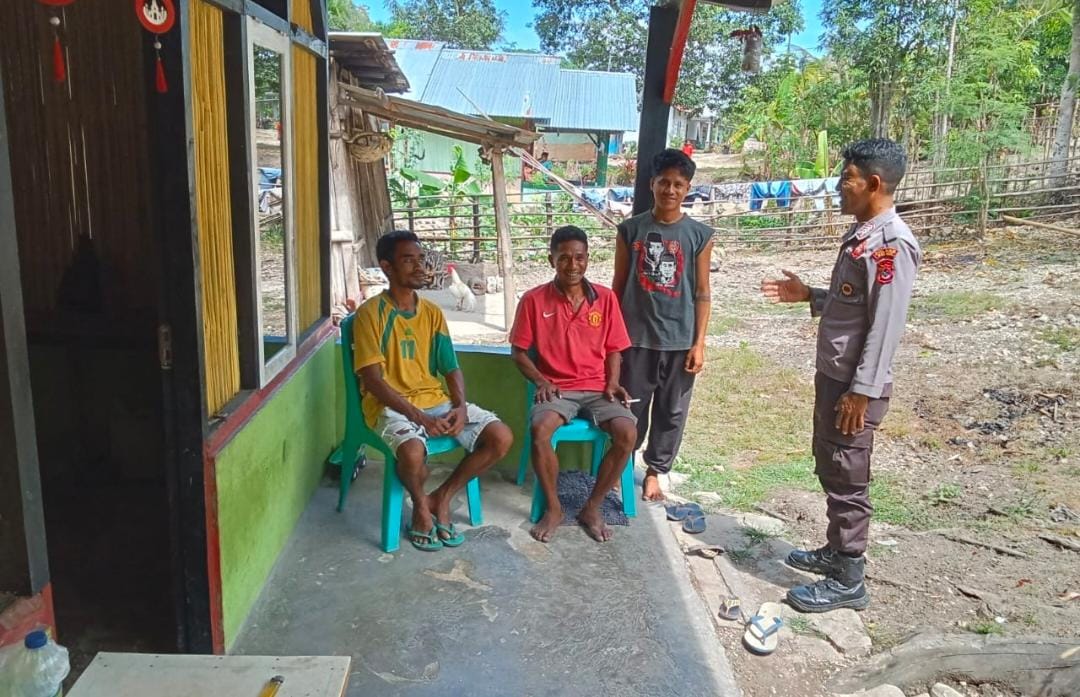 Polsek Laenmanen Laksanakan Patroli Dialogis, Sosialisasikan Kamtibmas dan Perlindungan Pekerja Migran