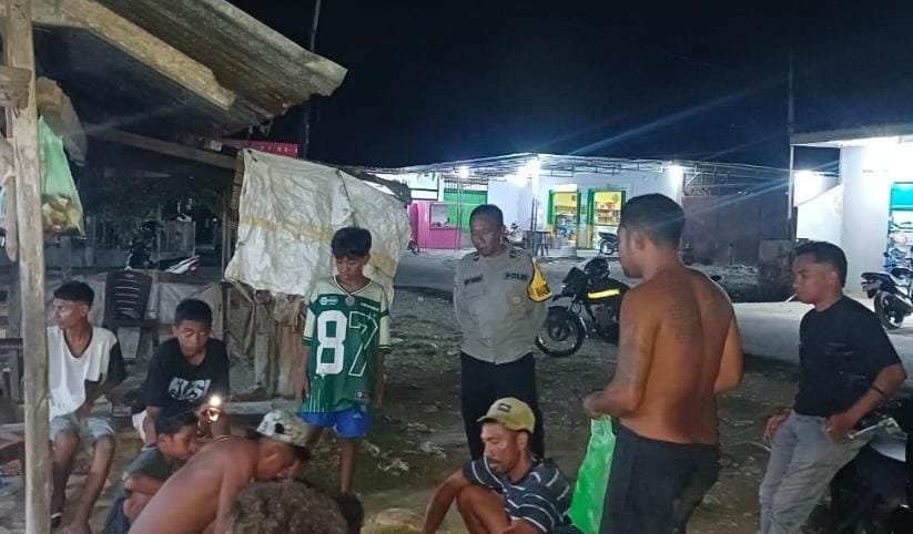 Polsek Malaka Barat gelar patroli dialogis, sampaikan pesan kamtibmas dan pencegahan TPPO kepada masyarakat