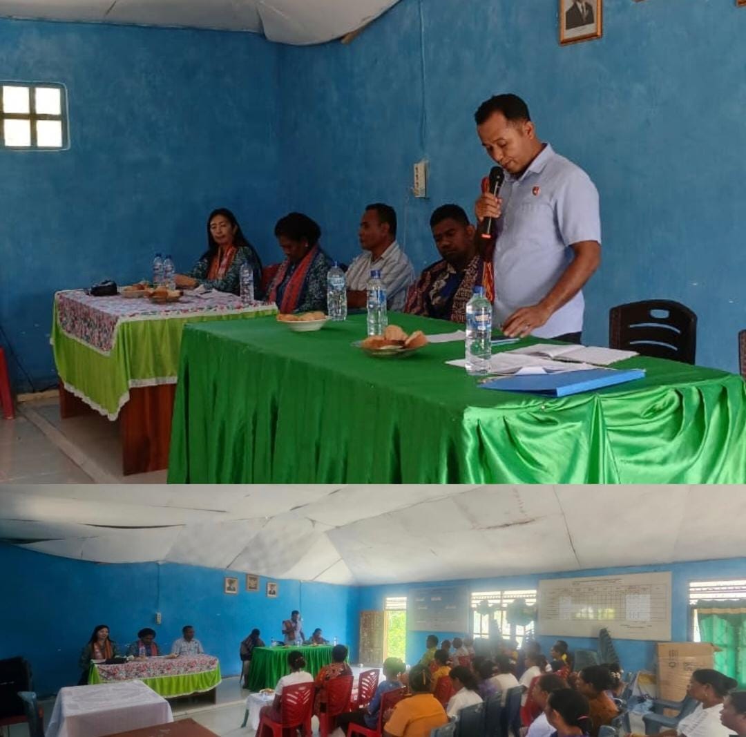 Polres Malaka berikan penyuluhan cegah kekerasan terhadap perempuan dan anak di Desa Kota Biru