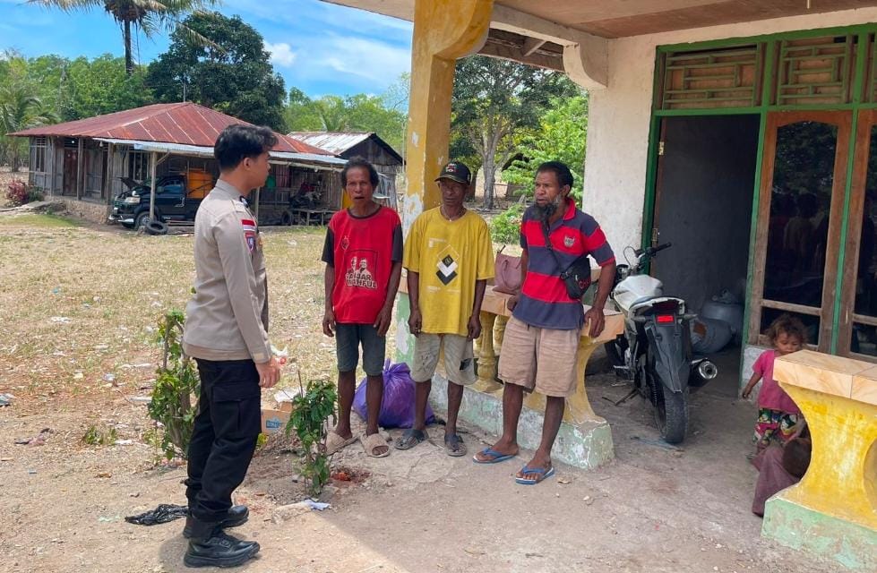 Polsek Laenmanen Laksanakan Patroli Dialogis, Ajak Warga Bersama Jaga Kamtibmas dan Cegah TPPO