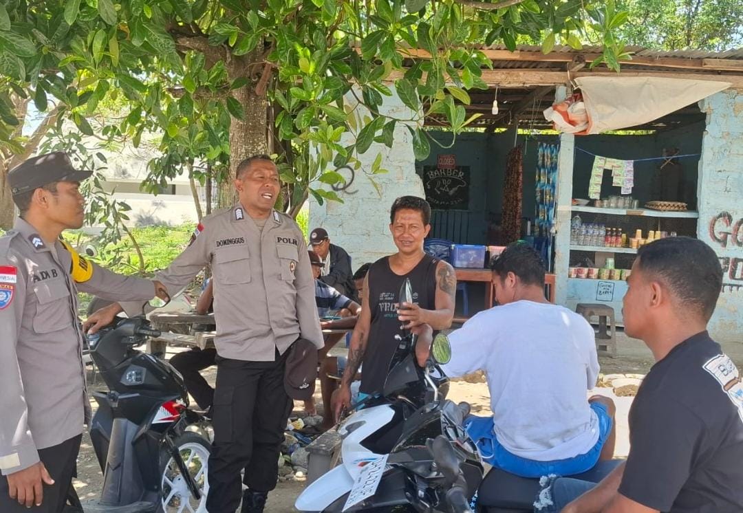 Wujudkan Kamtibmas Kondusif, Polsek Kobalima Laksanakan Patroli Dialogis Tindak Lanjut Commander Wish Kapolda NTT
