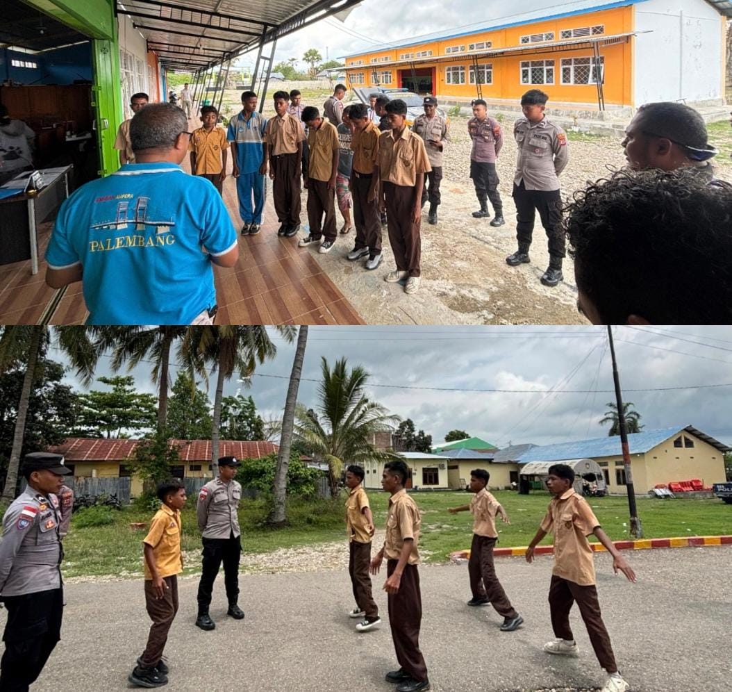 Cegah Kekerasan di Sekolah, Polres Malaka Beri Pembinaan Disiplin kepada Siswa SMK Kletek