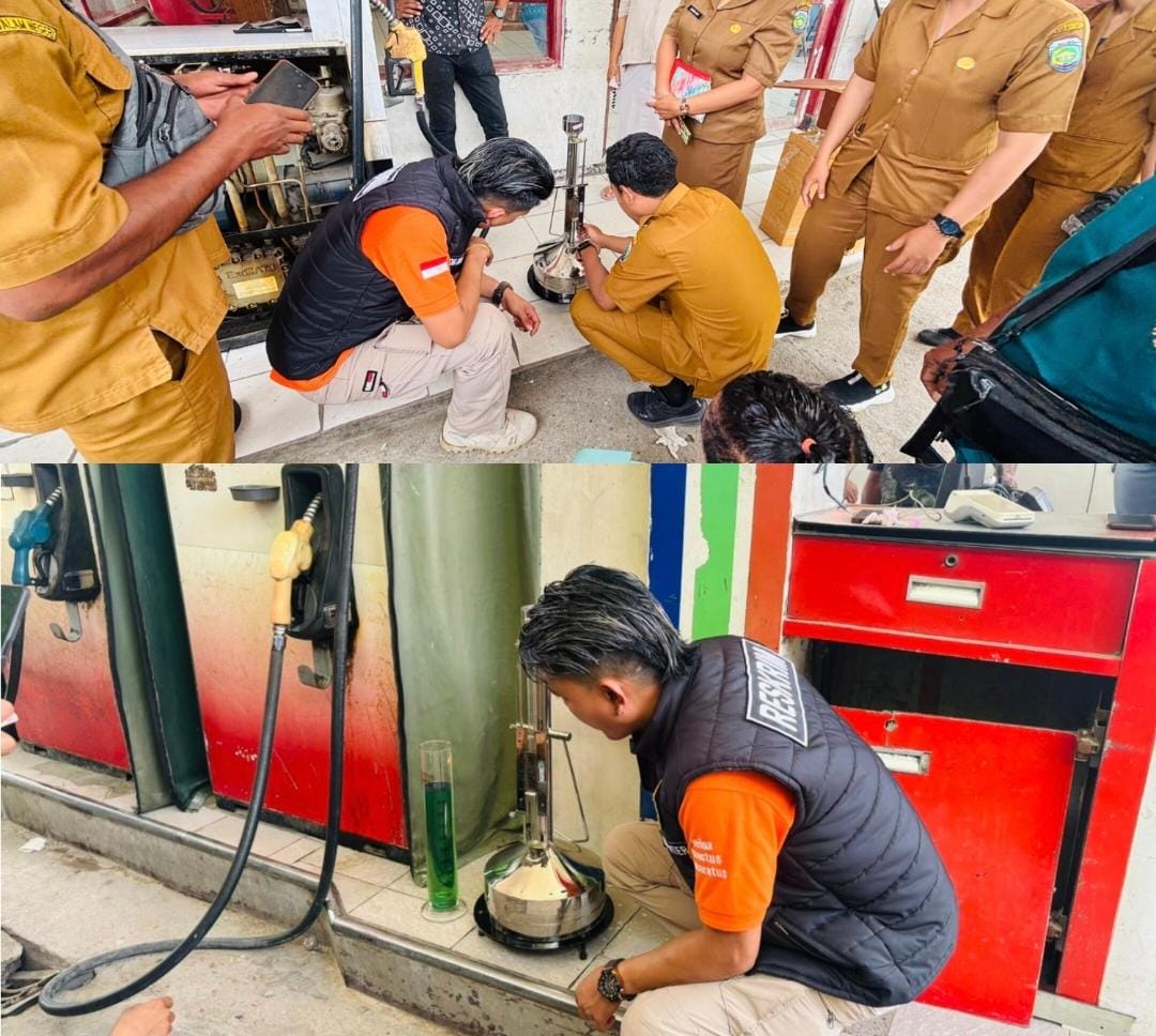 Polres Malaka Bersama Disperindag Lakukan Pengawasan Tera dan Kualitas BBM Subsidi di SPBU dan APMS