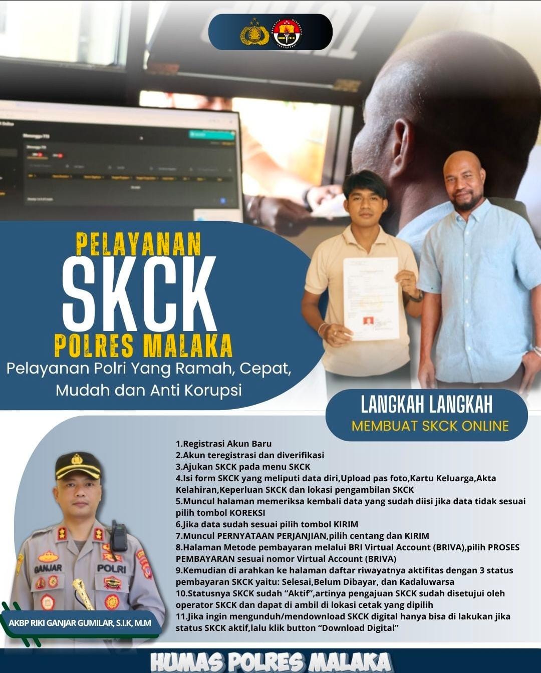 Pelayanan SKCK Polres Malaka Kini Lebih Ramah, Cepat dan Anti Korupsi