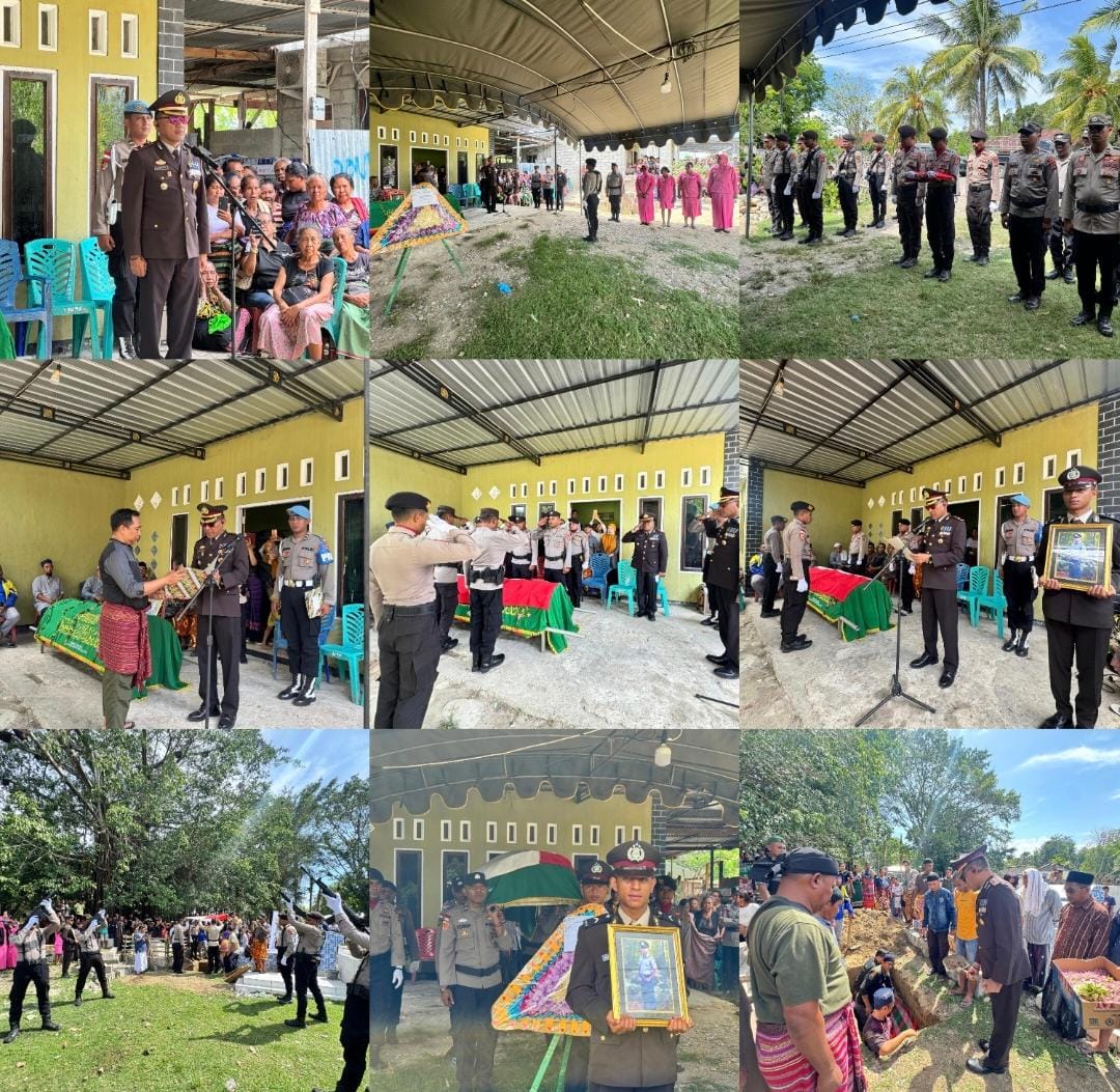 Polres Malaka Laksanakan Upacara Pemakaman Dinas untuk Purnawirawan Polri Serma (Purn.) Ibrahim Nenometa