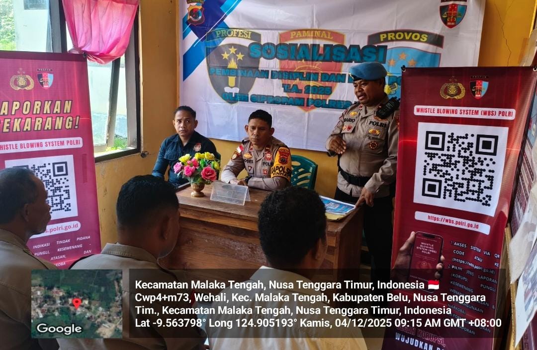 Propam Polres Malaka Gelar Sosialisasi SP4N-LAPOR, Wujud Komitmen Transparansi dan Pelayanan Prima