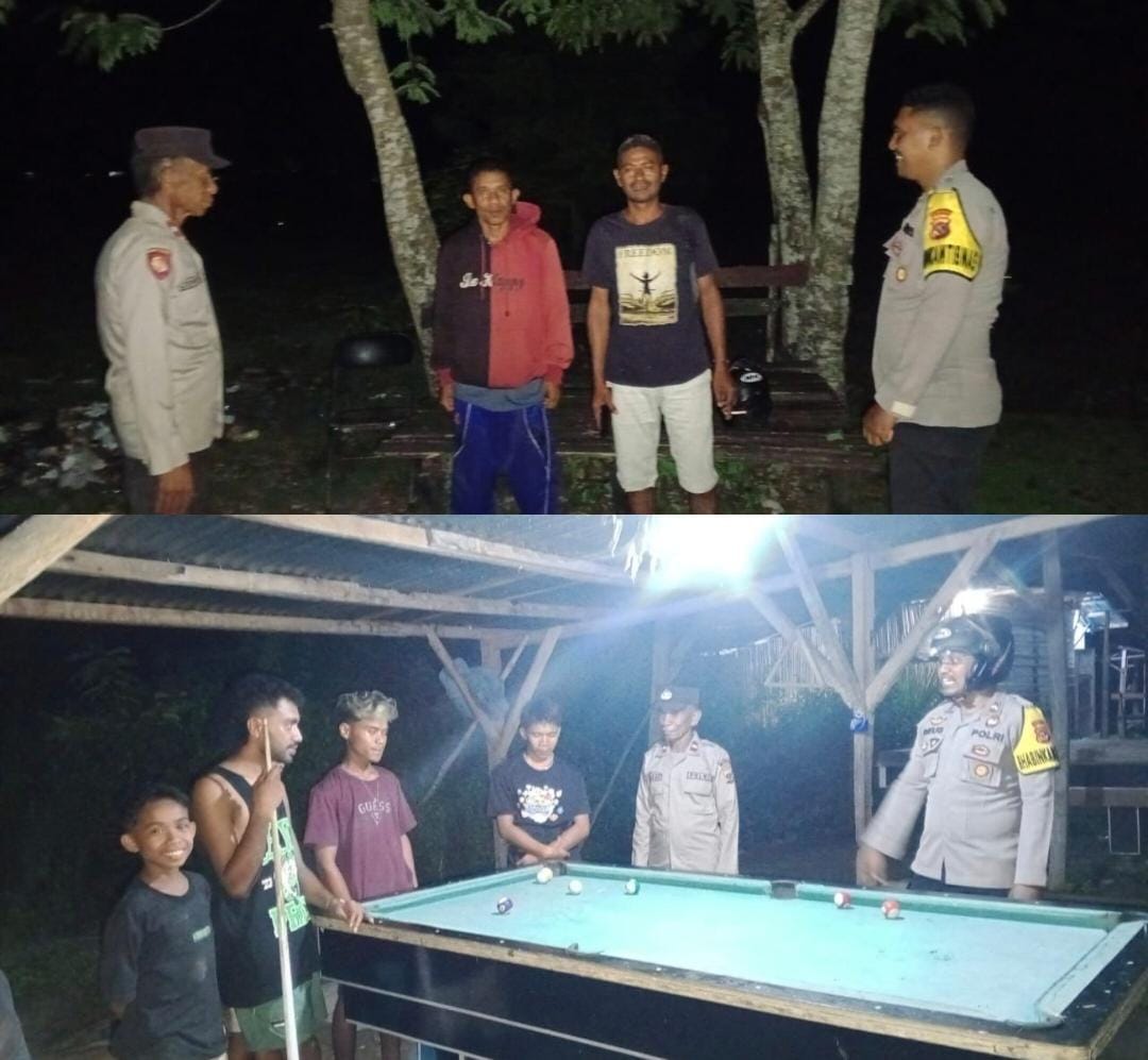 Polsek Sasitamean Gelar Patroli Dialogis Malam Hari untuk Jaga Kondusivitas Kamtibmas