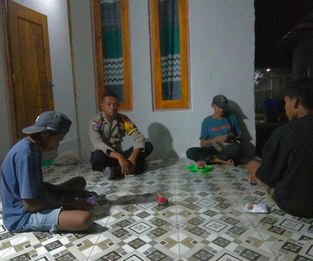 Polsek Laenmanen Gencarkan Patroli Dialogis di Desa Kapitan Meo, Wujudkan Kamtibmas Aman dan Cegah TPPO