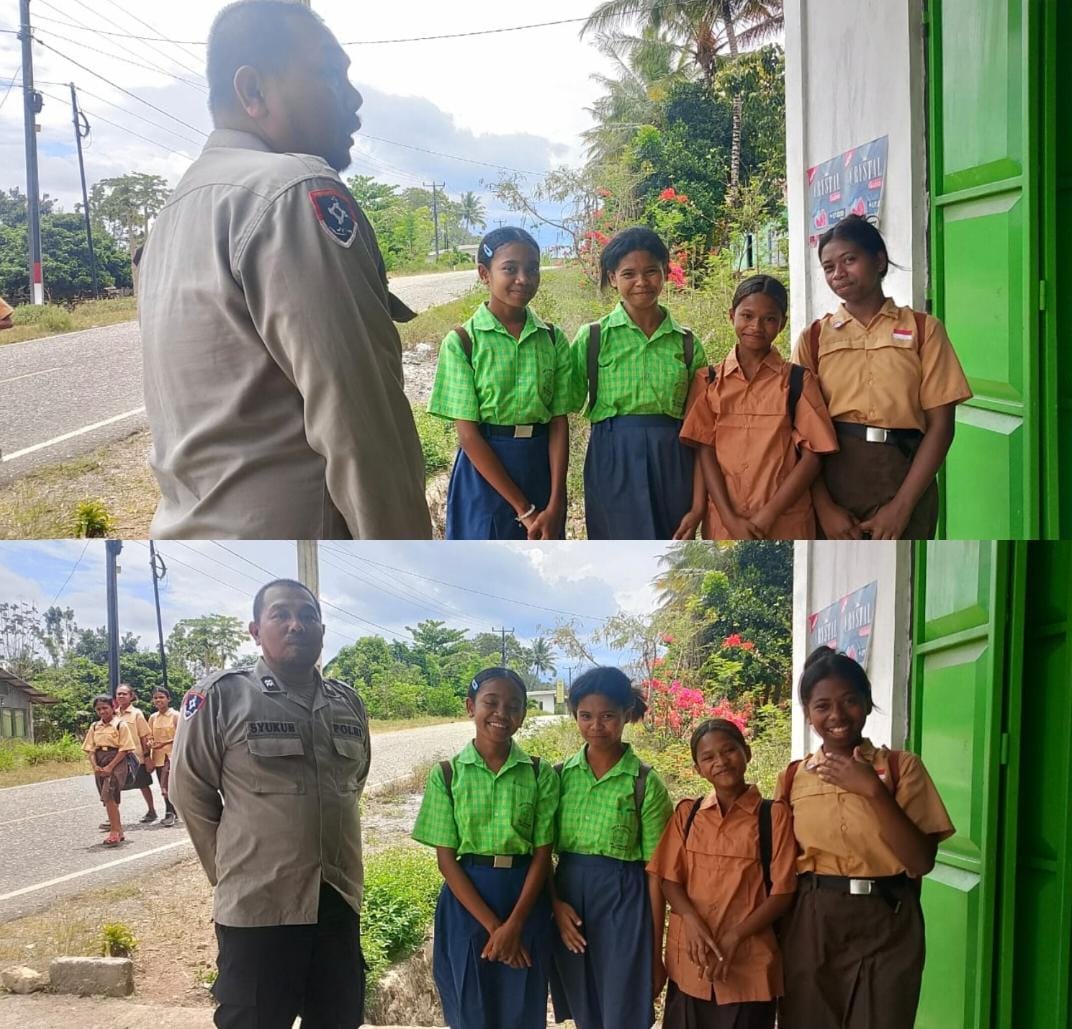 Polisi Sahabat Anak: Polsek Laenmanen Hadir Berikan Edukasi Kamtibmas kepada Warga Desa Uabau