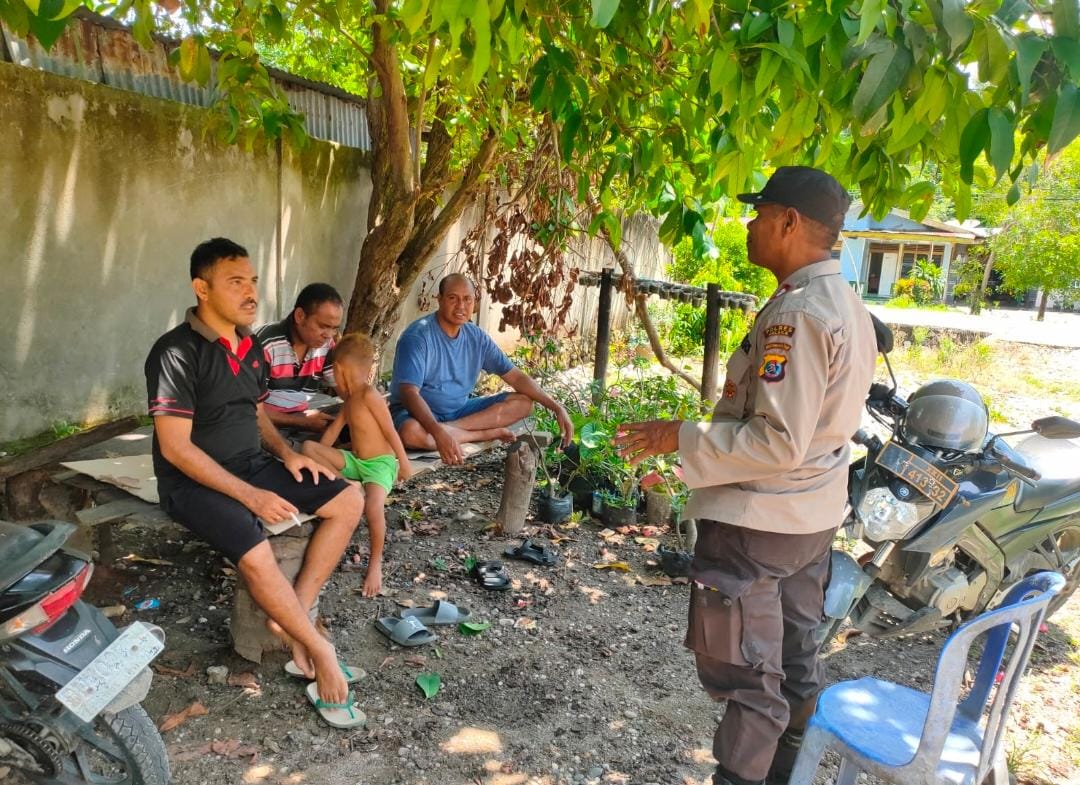 Humanis dan Preventif, Patroli Dialogis Polsek Malaka Tengah Sambangi Warga