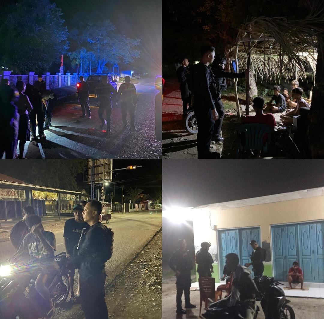 Patroli Presisi Samapta Polres Malaka Jaga Kamtibmas Tetap Aman dan Kondusif Hingga Dini Hari