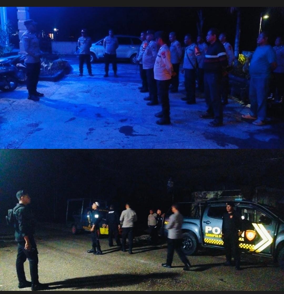 Patroli Gabungan Polsek Weliman, Malaka Barat, Wewiku dan Turjawali Jaga Kondusivitas Pascakejadian Besitaek