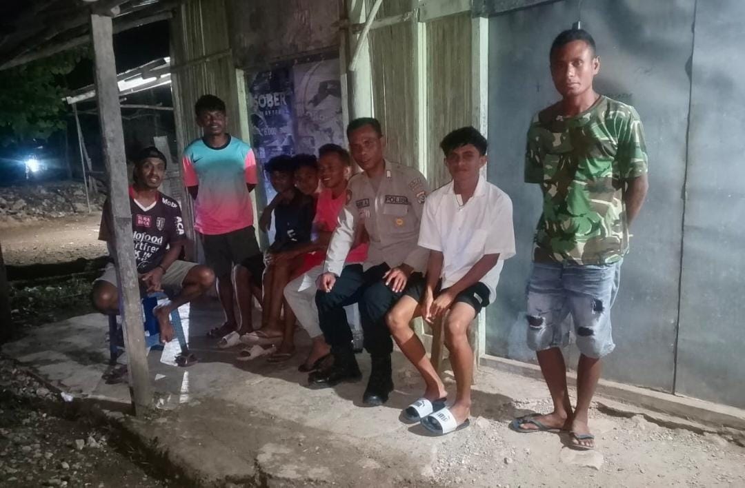 Polsek Laenmanen Hadir di Tengah Masyarakat, Patroli Dialogis Cegah Judi, Miras, dan TPPO 