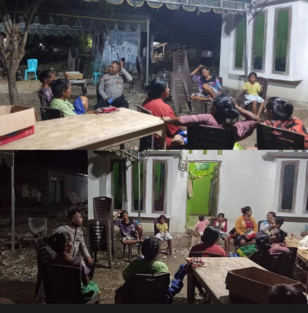 Patroli Dialogis Polsek Malaka Tengah Sampaikan Himbauan Kamtibmas dan Antisipasi Dampak Musim Hujan