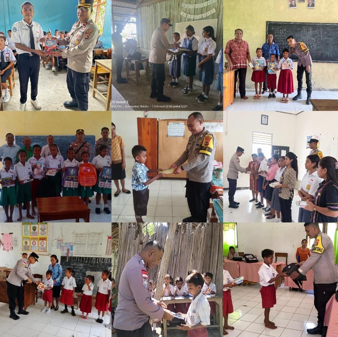 Polres Malaka Salurkan Tas dan Alat Tulis bagi Siswa di Wilayah Hukum Polres Malaka, Wujud Kepedulian Polri terhadap Dunia Pendidikan