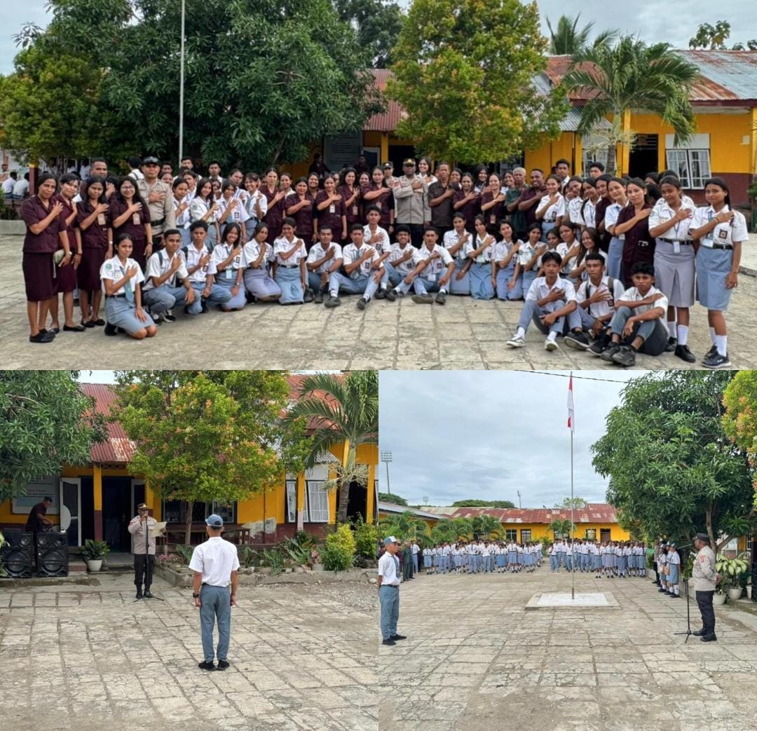 Polres Malaka Tanamkan Nilai Disiplin dan Wawasan Kebangsaan kepada Pelajar SMA Sinar Pancasila Betun