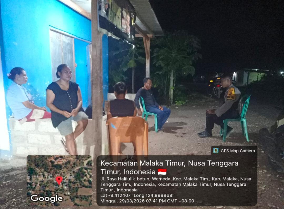 Polsek Malaka Timur Intensifkan Patroli Dialogis, Perkuat Sinergi Jaga Kamtibmas