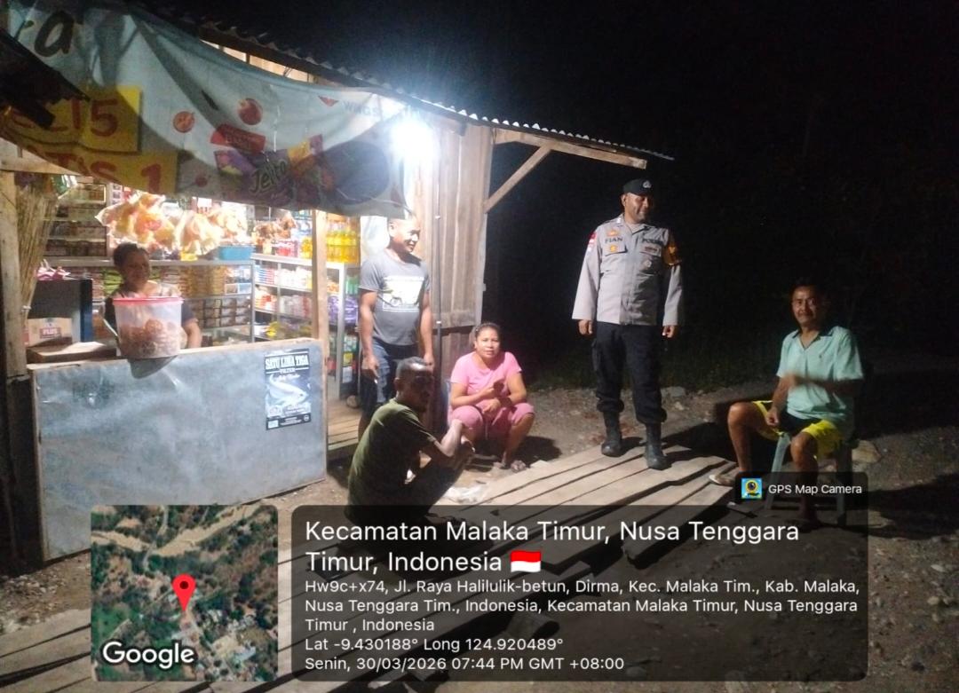 Polsek Malaka Timur Intensifkan Patroli Dialogis dan KRYD, Jaga Kamtibmas Tetap Kondusif