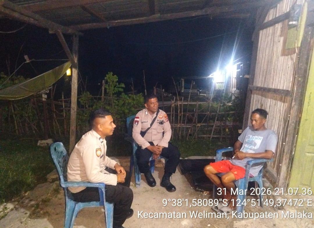 Patroli Dialogis Polsek Weliman, Ciptakan Rasa Aman di Tengah Masyarakat
