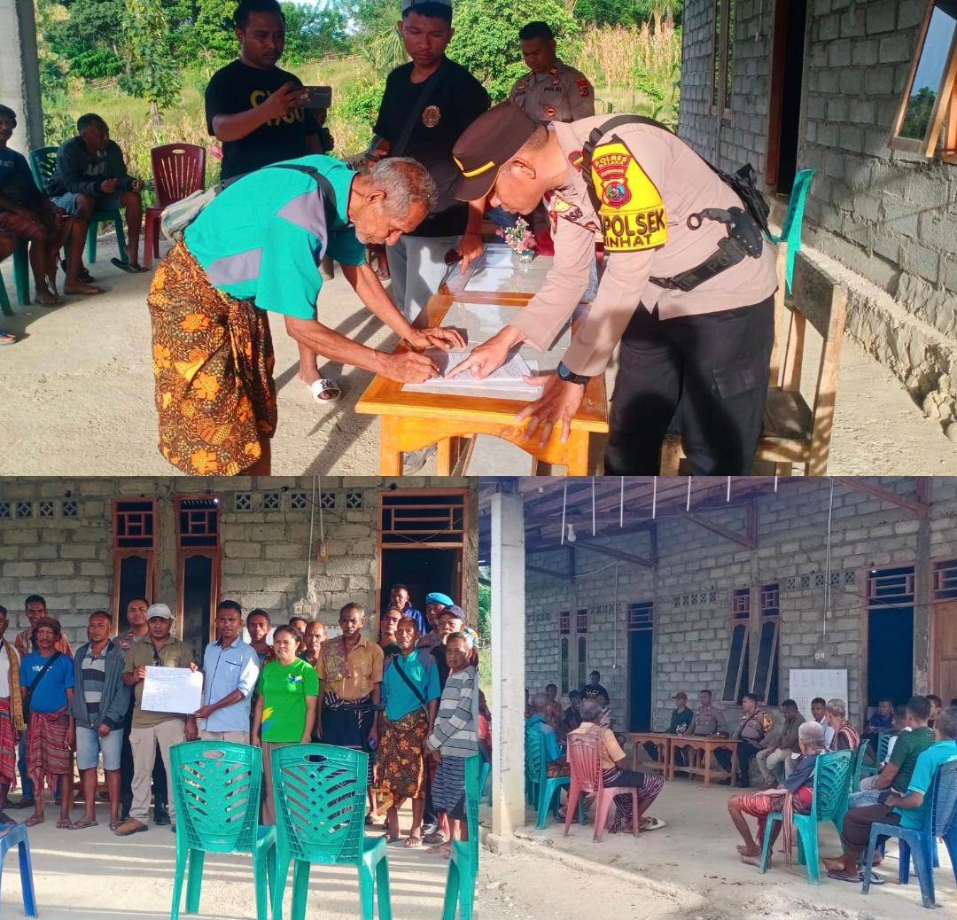Polres Malaka Sukses Redam Konflik, Warga Dua Desa Sepakat Berdamai