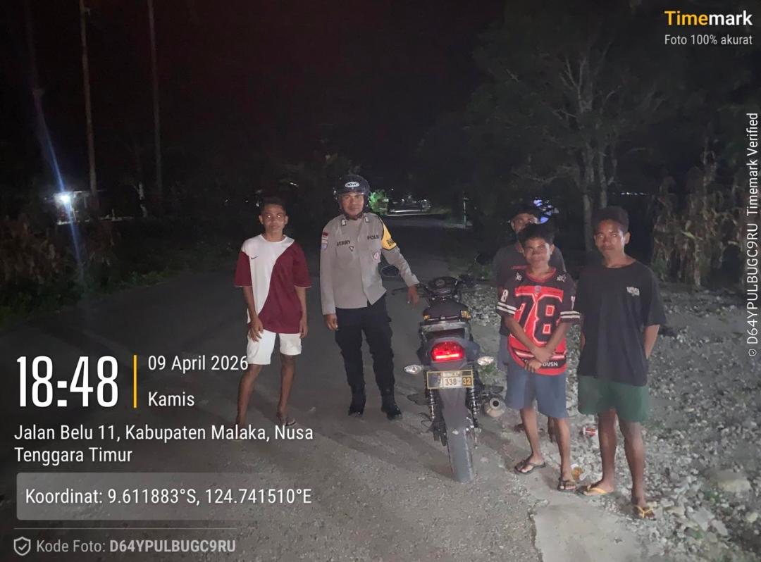Polsek Rinhat Intensifkan Patroli Dialogis, Tekan Potensi Gangguan Kamtibmas di Wilayah Hukum
