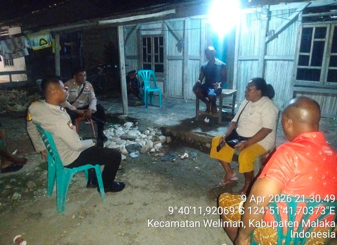 Polsek Weliman Intensifkan Patroli Dialogis, Wujudkan Situasi Kamtibmas Aman dan Kondusif