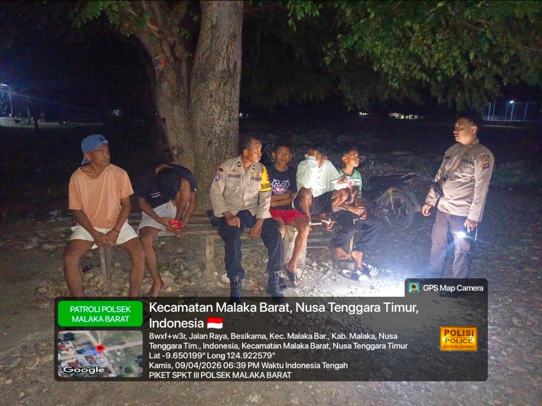 Polsek Malaka Barat Humanis Beri Imbauan Kamtibmas, Pemuda Diingatkan Jauhi Miras dan Premanisme