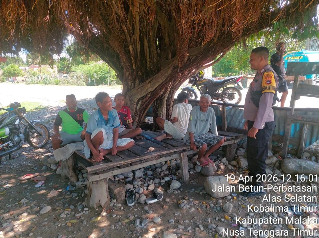 Patroli Dialogis Polsek Kobalima, Tingkatkan Kesadaran Hukum dan Kamtibmas Masyarakat